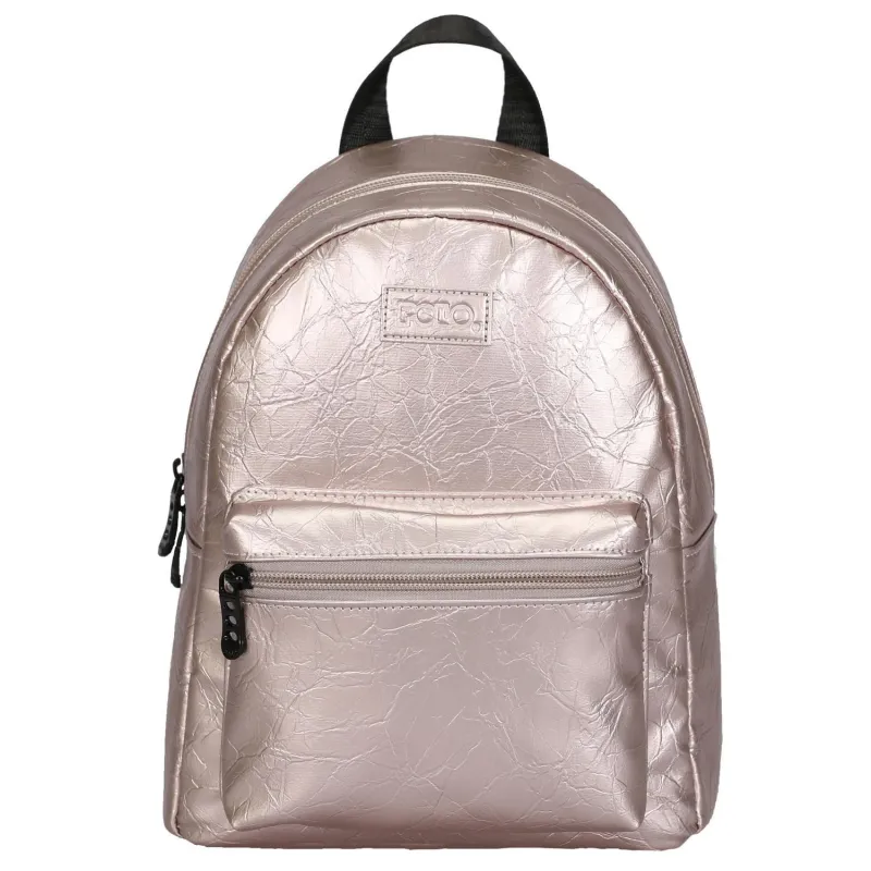 Polo - Σακίδιο Πλάτης Mini Princessa, Μεταλλικό Ροζ 2022 9-07-022-3802 + Δώρο Διορθωτική Ταινία Edding