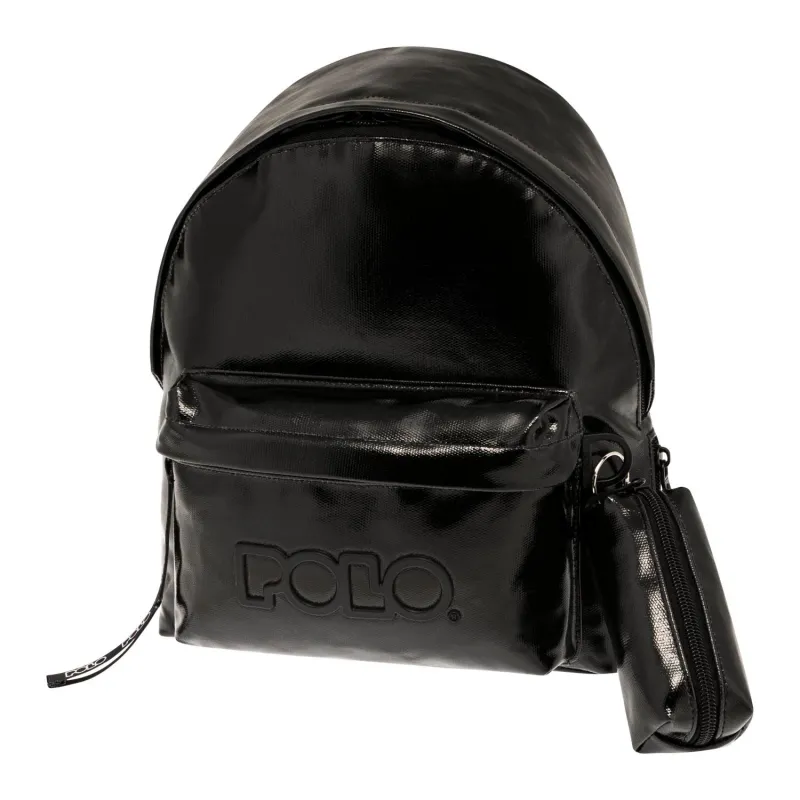 Polo - Σακίδιο Πλάτης Mini Vinyl, Μαύρο 2022 9-07-036-2001 + Δώρο Διορθωτική Ταινία Edding
