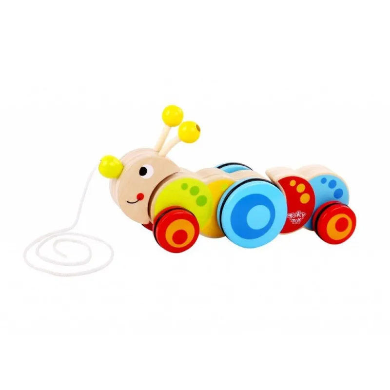 Tooky Toy - Ξύλινη Κάμπια Συρόμενη TKC419