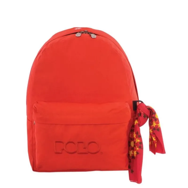 Polo Original Τσάντα Πλάτης Με Μαντήλι Πορτοκαλί 2019 9-01-135-43A+ Δώρο Διορθωτική Ταινία Edding