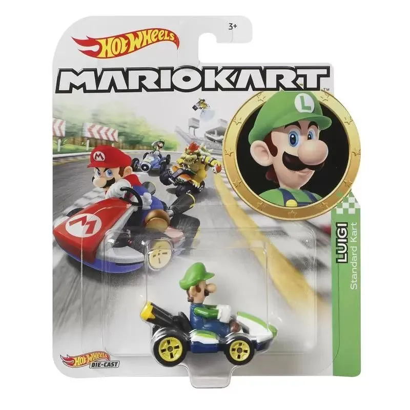 Mattel Hot Wheels - Mario Kart, Standart Kart, Luigi GLP37 (GBG25)