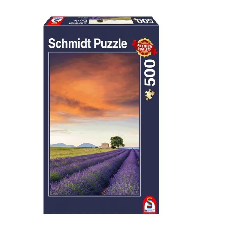 Schmidt Spiele – Puzzle Field Of Lavender, Provence 500 Pcs 58364