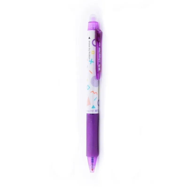 M&G - Στυλό iErase Pop Gel Friction Με Κουμπί 0.7mm Μωβ AKPH3276