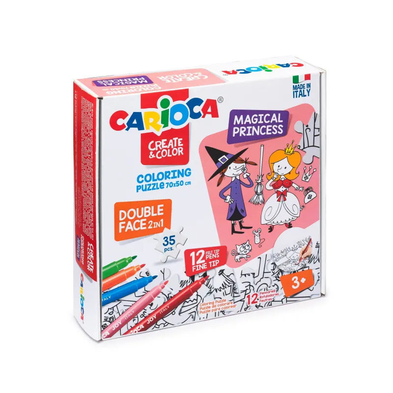 Carioca - Create & Colour Puzzle Διπλής Όψης 35 τμχ Magical Princess 42941