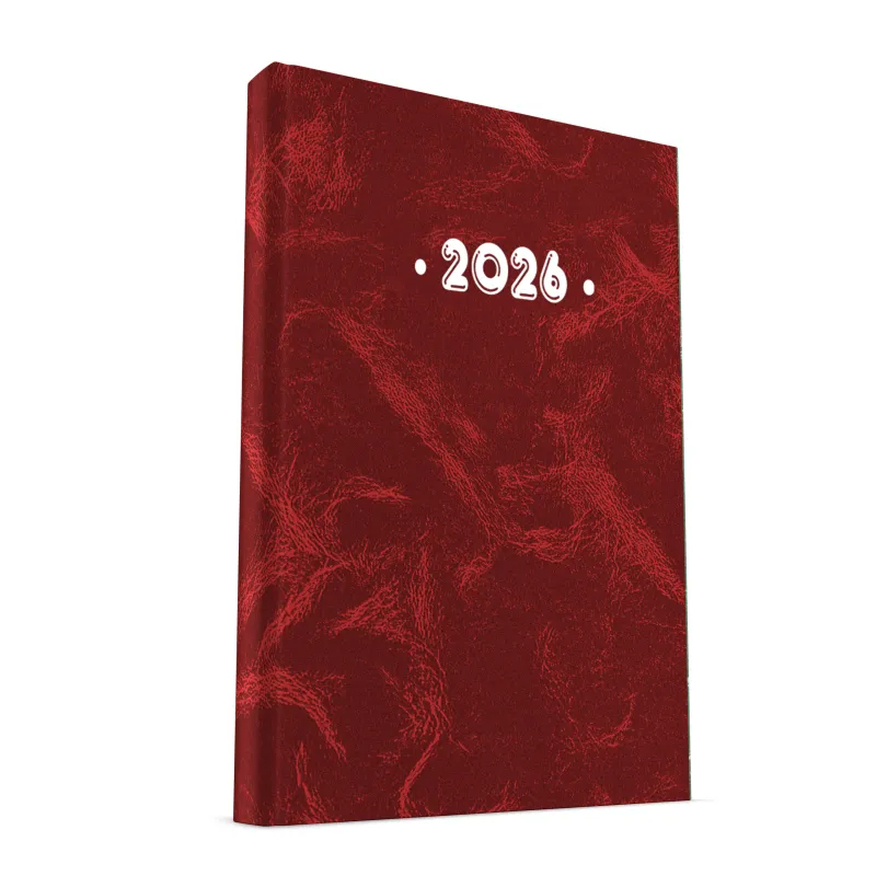 Υδρόγειος - Ημερήσιο Ημερολόγιο PVC 2026, Marble Bordeaux 21x29 1333