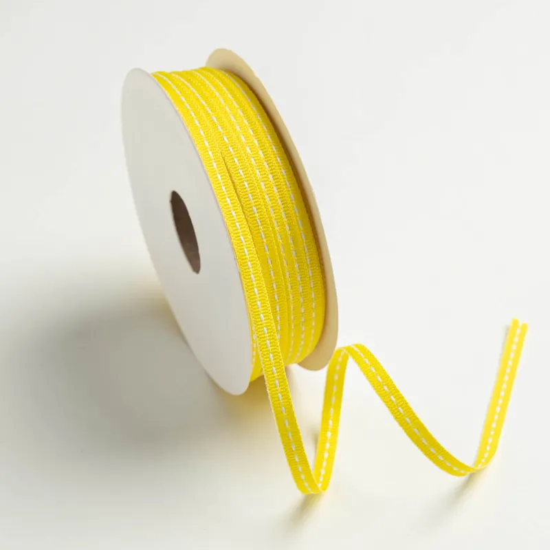 Kyriacou - Κορδέλα Gros Με Γαζί, 6mmX20M Yellow RB16570X-XX6X20-75XXXX