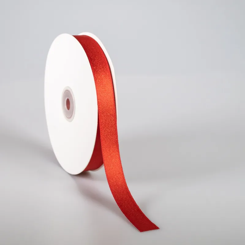 Kyriacou - Κορδέλα Σατέν Διπλής Όψης, Μεταλλικό Νήμα Με Ουγιά, 15mmX50M, Red SAPMXXXX-X15X50-70XXXX