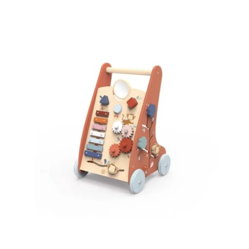 Speedy Monkey - Ξύλινη Περπατούρα Με 9 Δραστηριότητες 46,5×31,5×49,5εκ SP1002