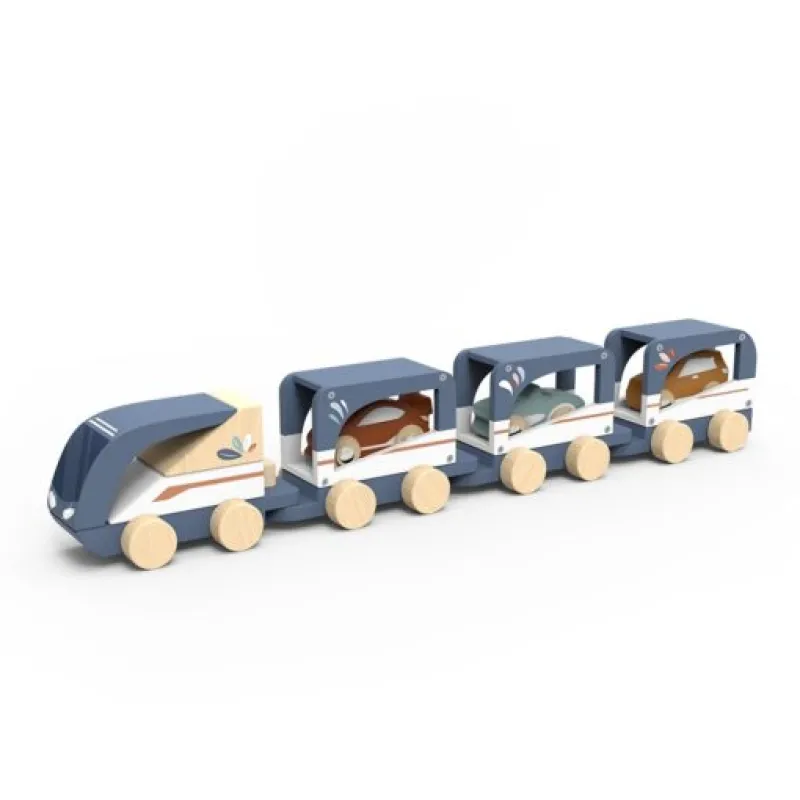 Speedy Monkey - Ξύλινο Εμπορικό Τρένο Με 3 Οχήματα 45,5x7x8 cm SP1024