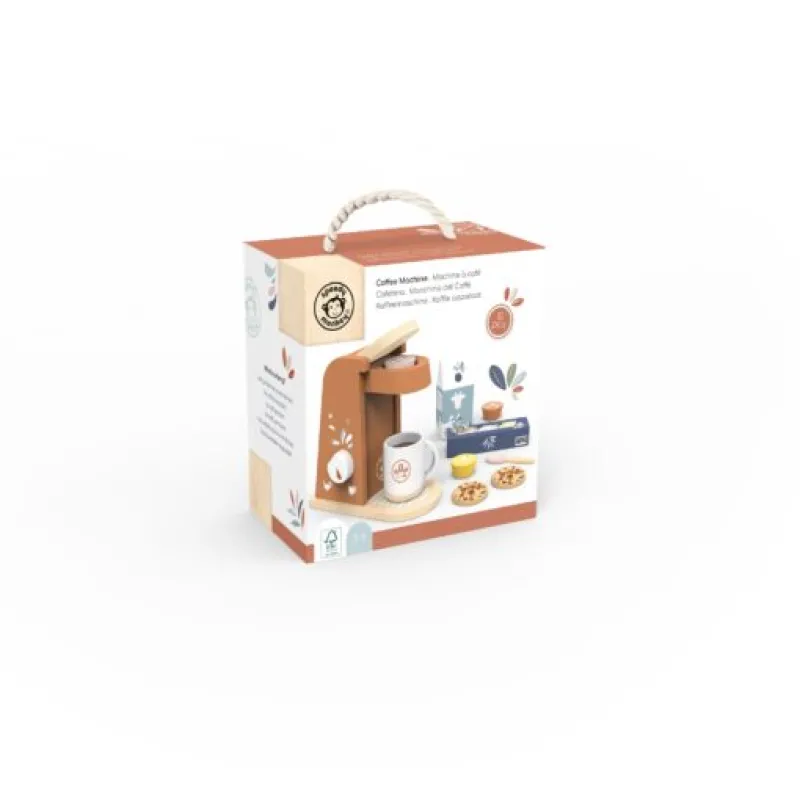 Speedy Monkey - Ξύλινη Μηχανή Του Καφέ Με Αξεσουάρ 17×9,5×17 cm SP3012