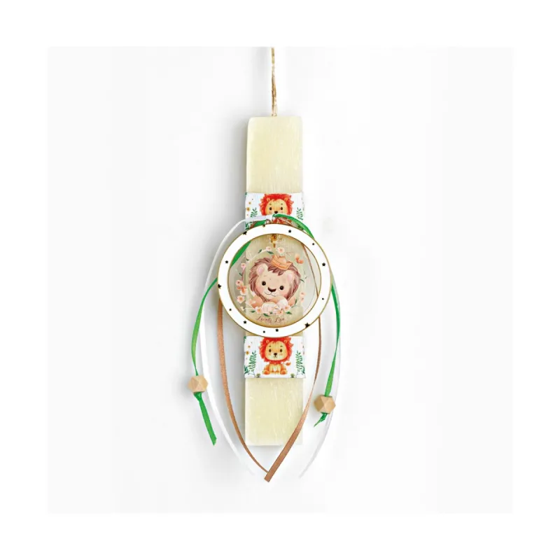 Adorex - Λαμπάδα Εκρού, Λιοντάρι EL739