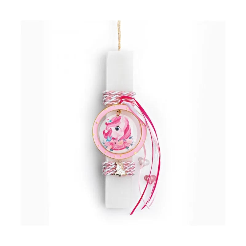 Adorex - Λαμπάδα Λευκή, Μονόκερος EL748