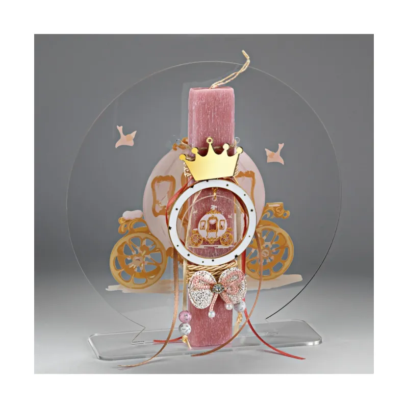 Adorex - Λαμπάδα Ροζ Σε Βάση, Άμαξα EL750BS