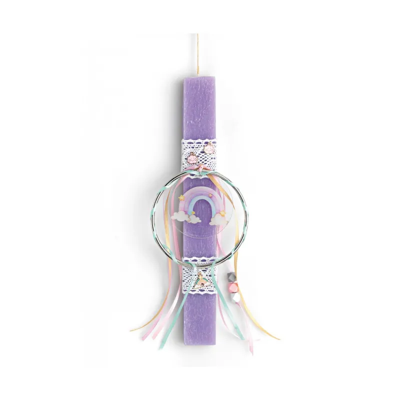 Adorex - Λαμπάδα Λιλά, Ουράνιο Τόξο EL805