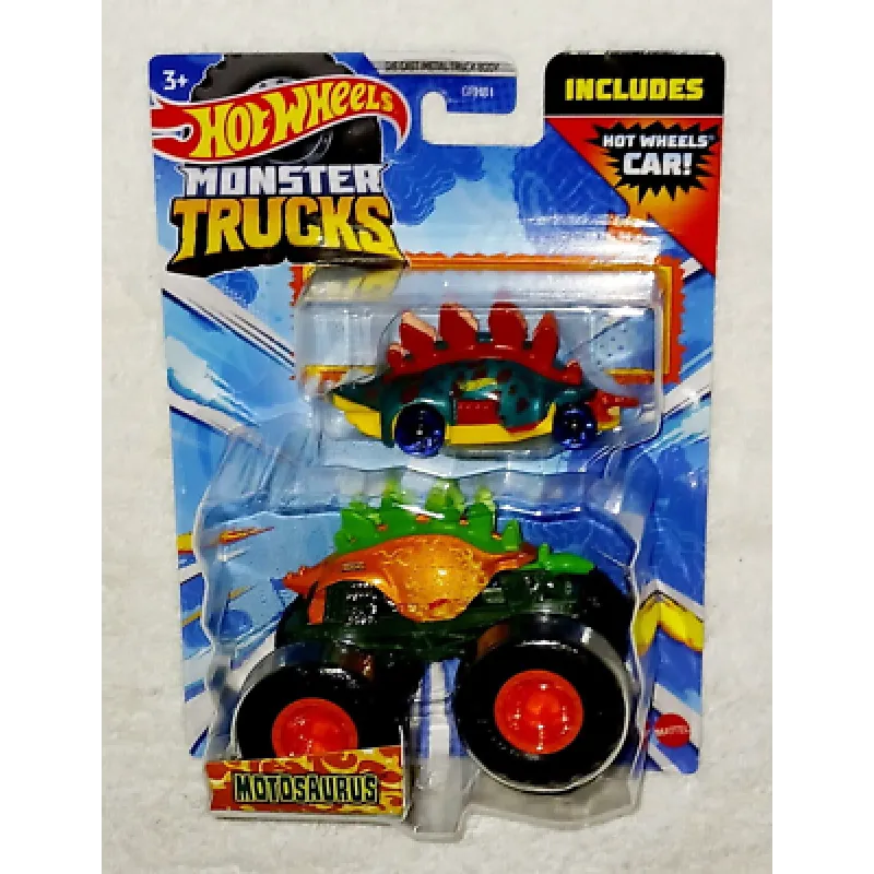 Mattel Hot Wheels - Monster Truck Με Αυτοκινητάκι, Motosaur JCG40 (GRH81)