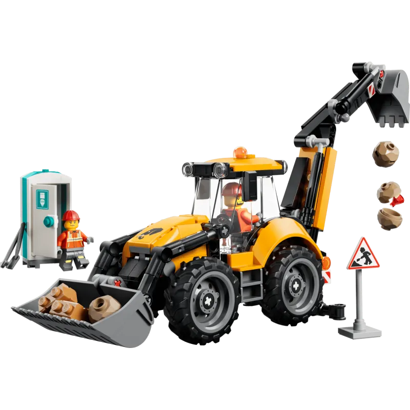 Lego City - Yellow Backhoe Loader 60480