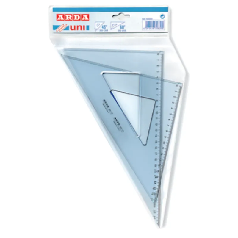 Arda - Τρίγωνα Σετ 2 Τεμαχίων 35cm. 45° & 60° 70335SS