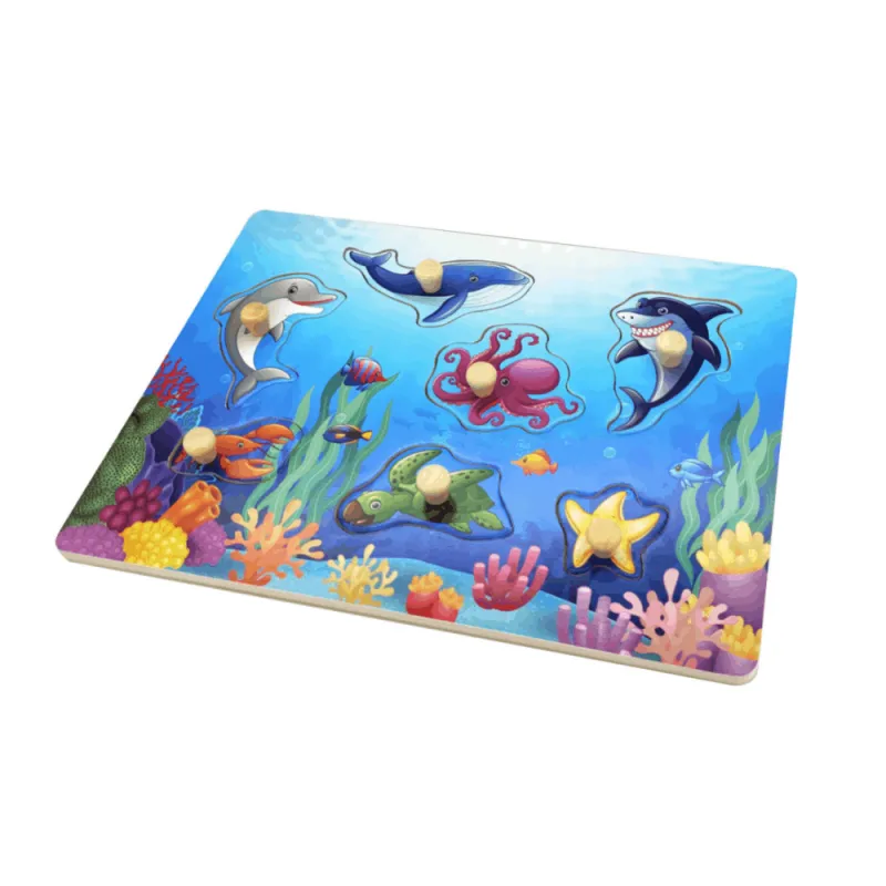 Remoundo - Puzzle Με Μικρά Σφηνώματα, Ζώα Της Θάλασσας 7 Pcs 8088-9