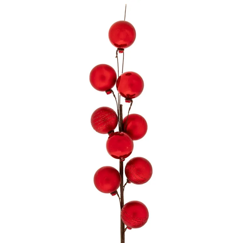 Iliadis - Κόκκινο Κλαδί Με 9 Μπαλίτσες 45εκ 90637