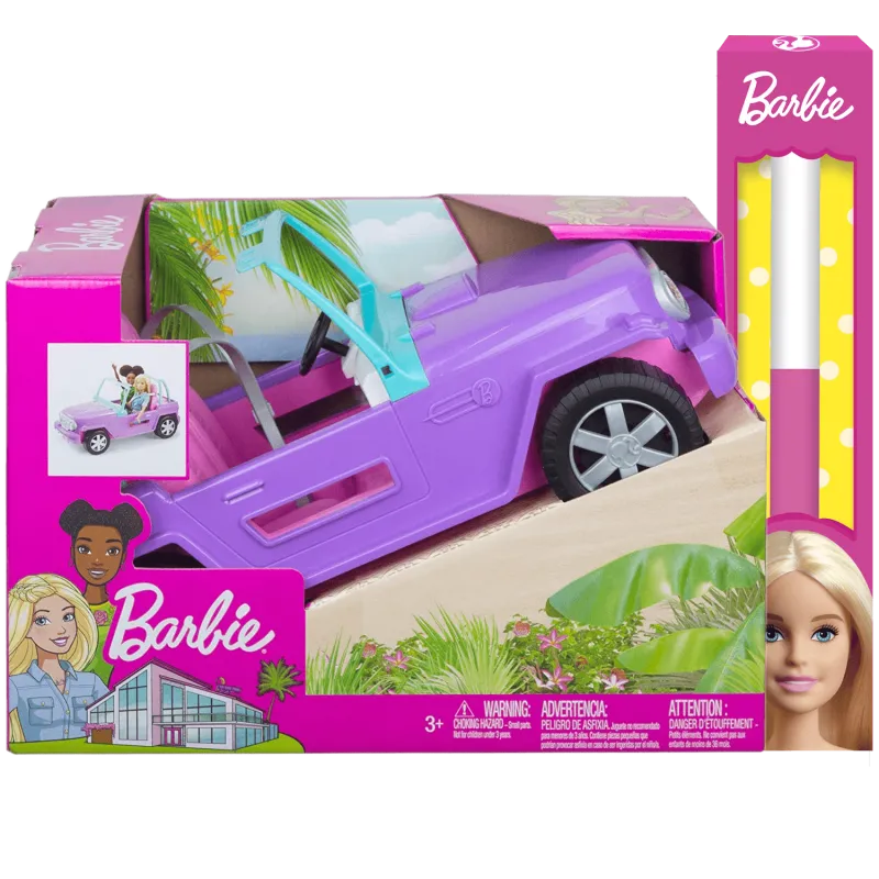 Παιχνιδολαμπάδα Mattel Barbie - Όχημα Jeep GMT46