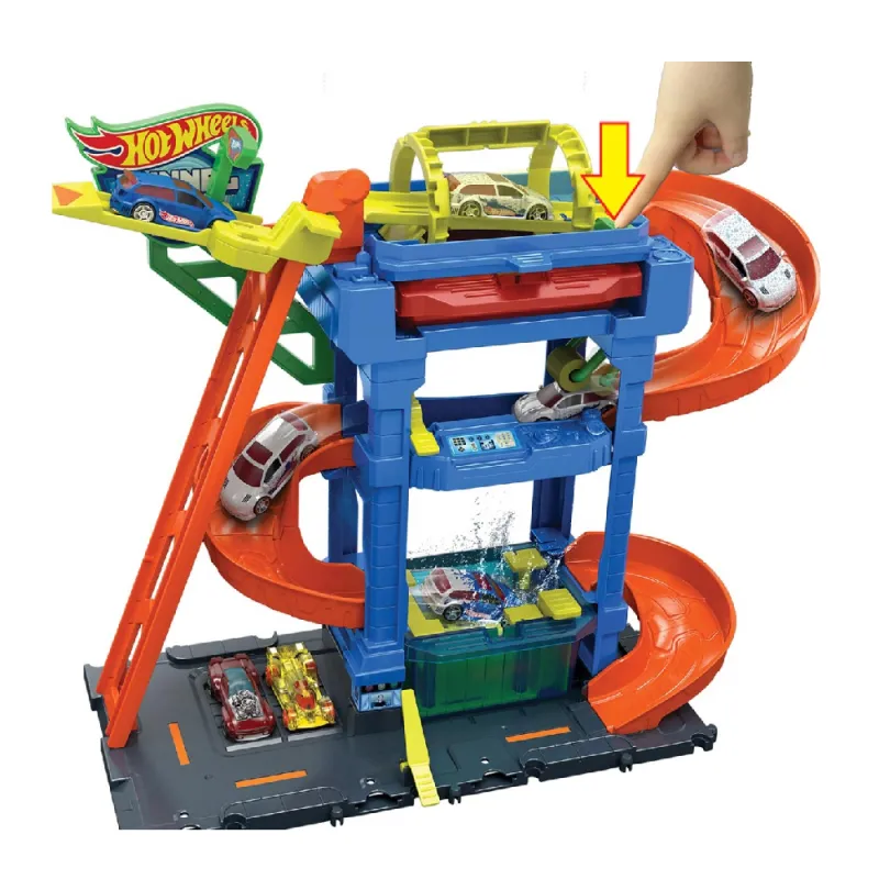 Mattel Hot Wheels -  City Ecl Tunnel Twist Car Wash HTN80
