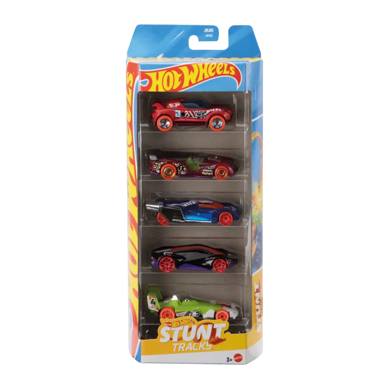 Mattel Hot Wheels – Αυτοκινητάκια 1:64 Σετ Των 5, Stunt Tracks JBJ83 (01806)