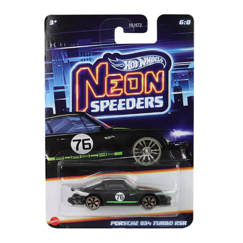 Mattel Hot Wheels - Αυτοκινητάκι Neon Speeders, Porsche 934 Turbo RSR (6/8) JCB05 (HLH72)