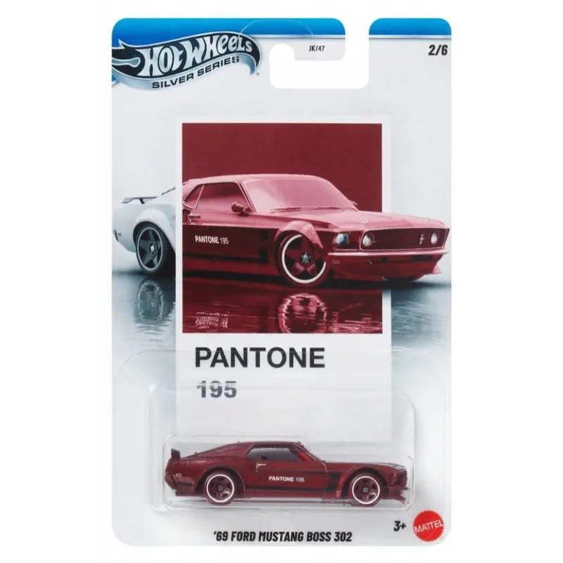Mattel Hot Wheels - Silver Series, Pantone (195), '69 Ford Mustang Boss 302 (2/6) JKY48 (JKY47)