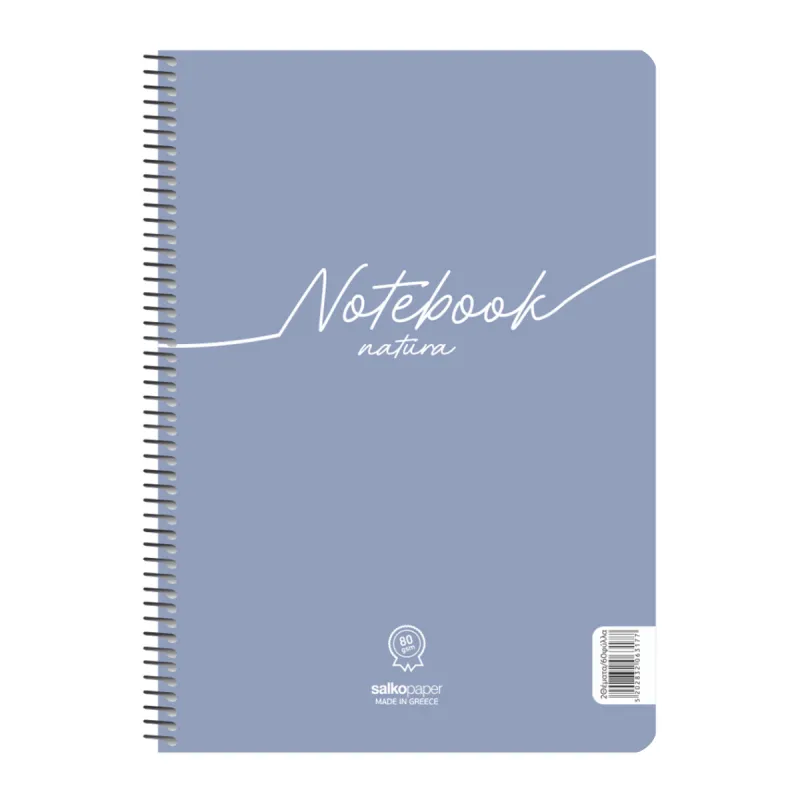 Salko Paper - Τετράδιο Notebook Natura A4, 3 Θέματα, 90 Φύλλα, Μπλε 6388