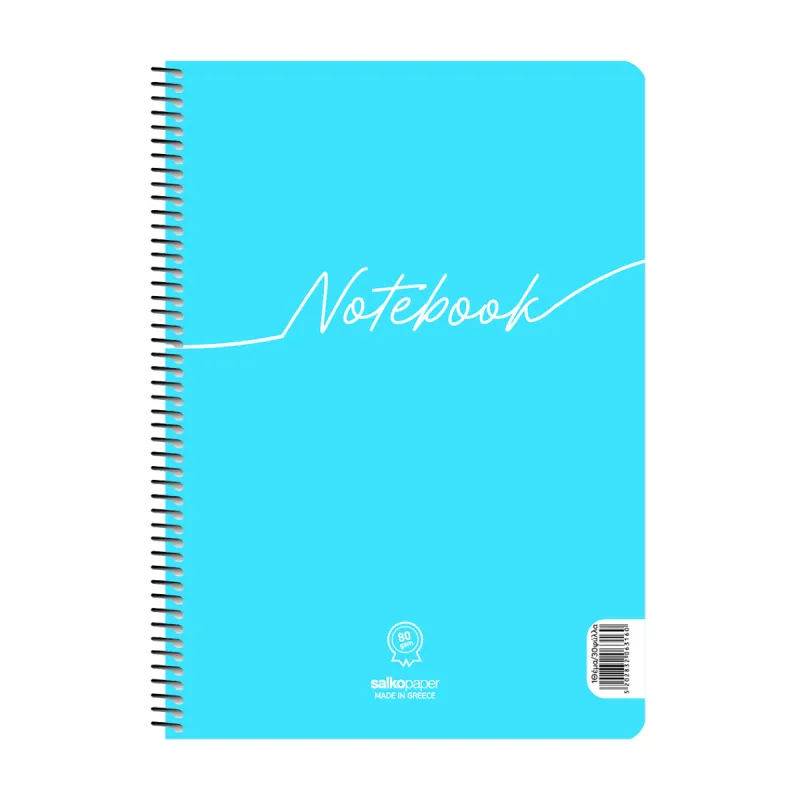 Salko Paper - Τετράδιο Notebook B5, 1 Θέματα, 30 Φύλλα, Γαλάζιο 6311