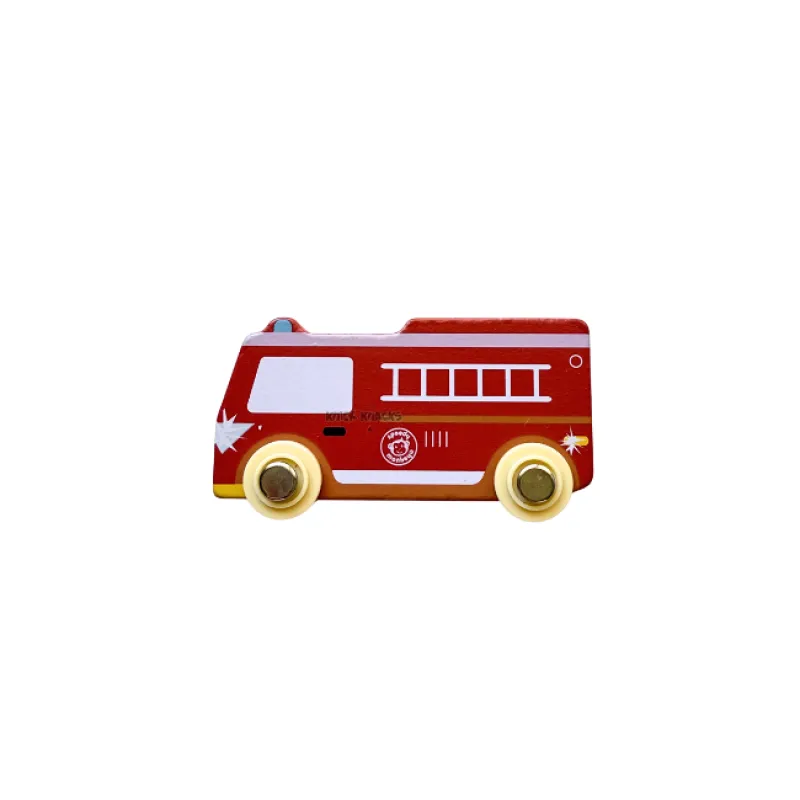 Speedy Monkey - Ξύλινα Οχήματα, Fire Truck 9,5cm SP3025