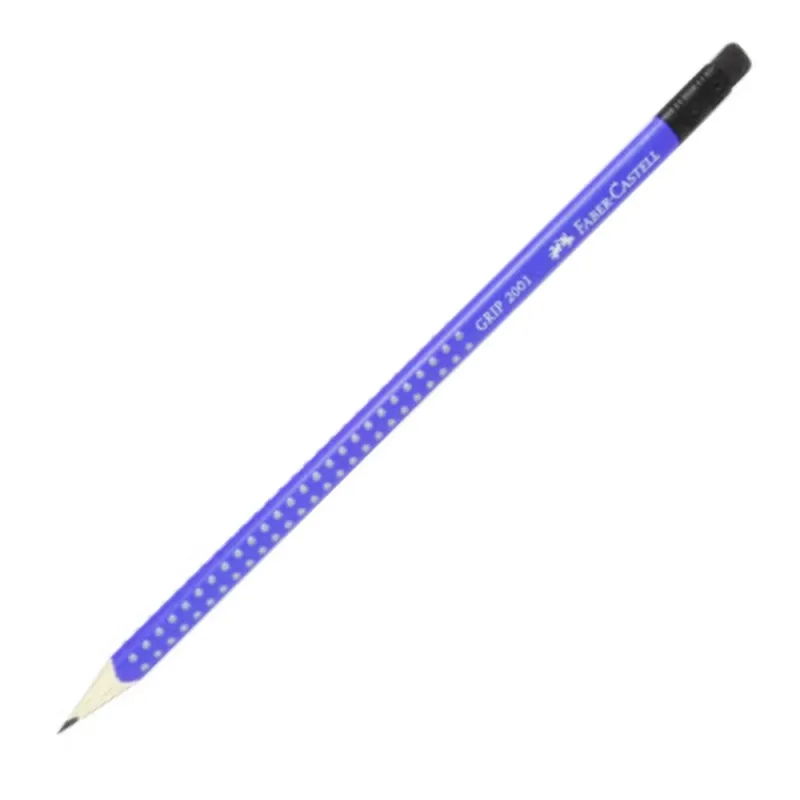Faber Castell Μολύβι - Grip 2001 B, Μπλε Με Γόμα 015284