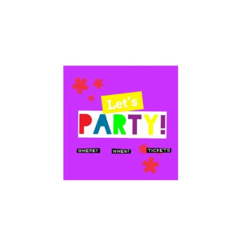 The Paper Box - Προσκλήσεις Party, Let΄s Party! Σετ 6 Τεμ 04377