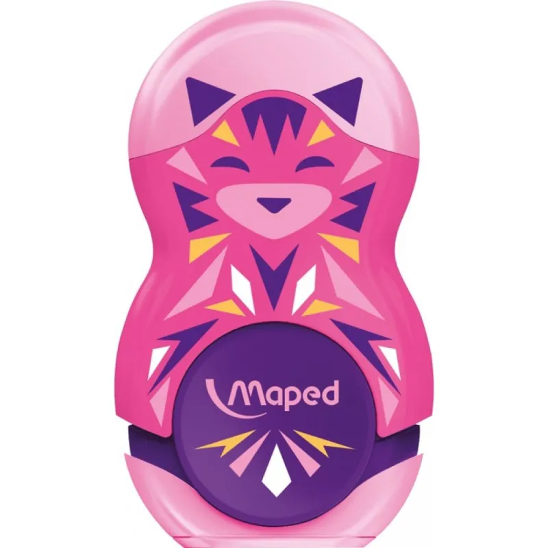Maped - Ξύστρα & Γόμα Mini Cute Loopy Διπλή, Ροζ 049113