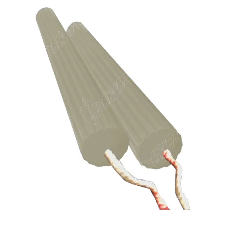 Dekor Candles Κερί - Αρωματικό Κυλινδρικό Κοτλέ Εκρού 30,5 εκ 1 Τεμ 08.19.ST