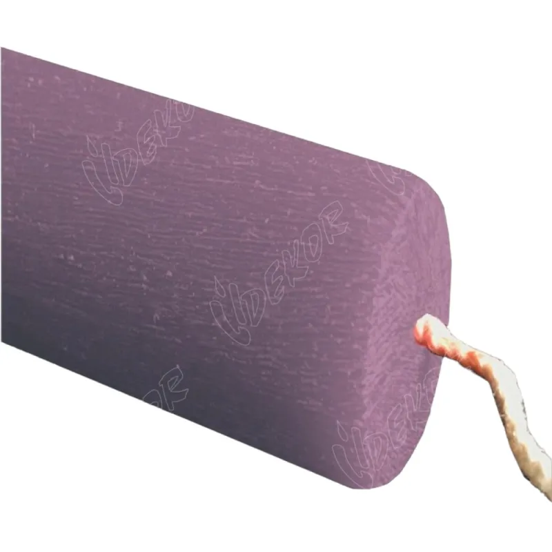 Dekor Candles - Κερί Αρωματικό, Κυλινδρικό Κοντό Ξυστό, Λιλά 22 εκ 08.7.GST