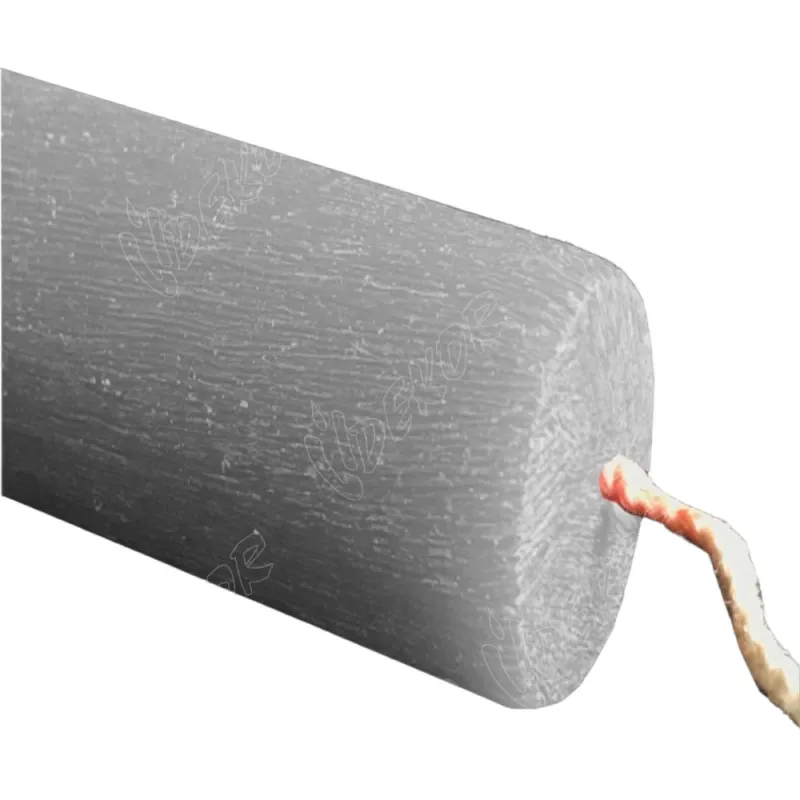 Dekor Candles - Κερί Αρωματικό, Κυλινδρικό Κοντό Ξυστό, Γκρι 22 εκ 08.7.GST