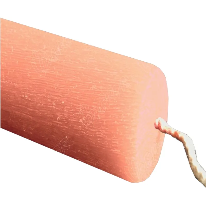 Dekor Candles - Κερί Αρωματικό, Κυλινδρικό Κοντό Ξυστό, Σομόν 22 εκ 08.7.GST