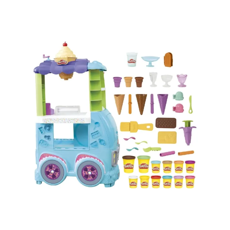 Hasbro Play-Doh - Kitchen Creations Ultimate Ice Cream Truck Όχημα Παγωτού F1039