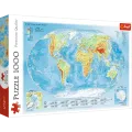 Trefl - Puzzle Physical Map Of The World 1000 Pcs 10463 Trefl - Puzzle Physical Map Of The World 1000 Pcs 10463