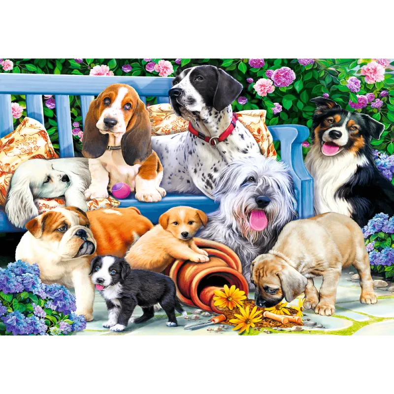 Trefl - Puzzle Dogs In Garden 1000 Pcs 10556