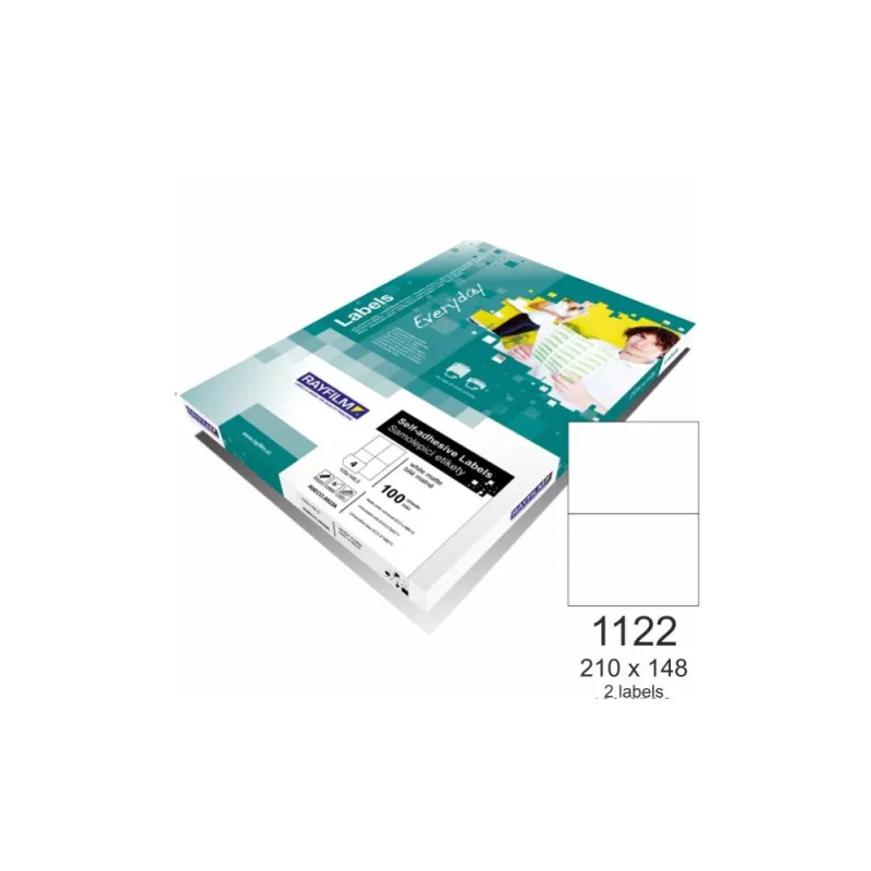 Rayfilm - Αυτοκόλλητες Ετικέτες Eco A4 100 Φύλλα No2 210x148mm 1122A