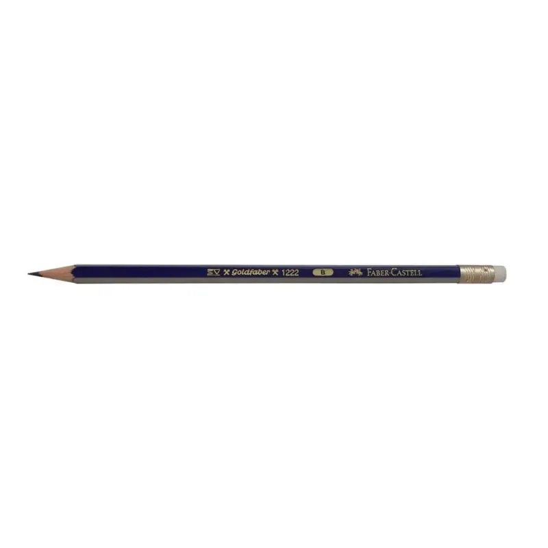 Faber Castell - Μολύβι Goldfaber, Μπλε Με Γόμα B 116801