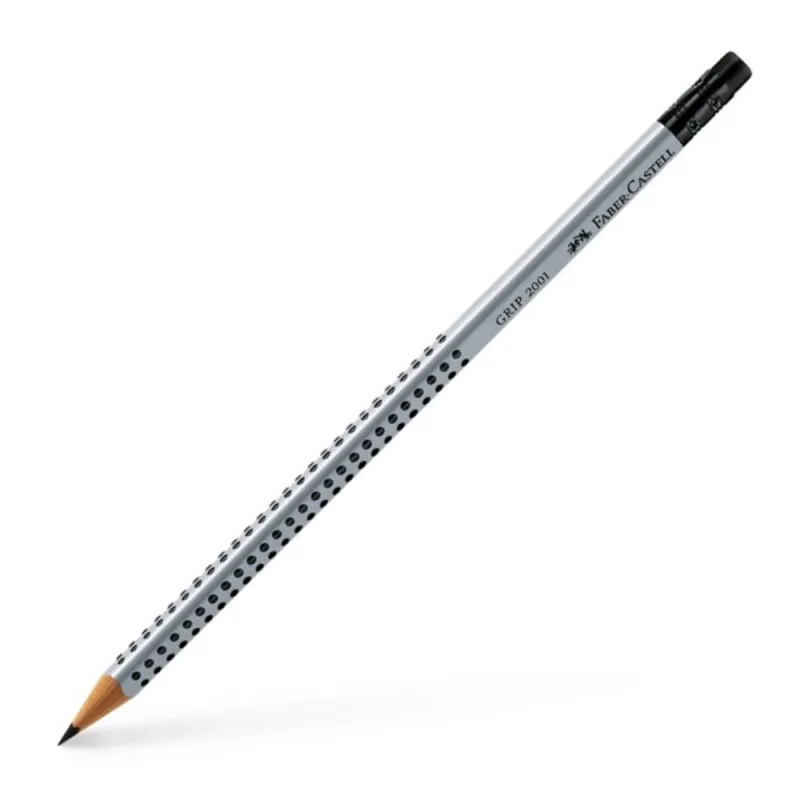 Faber Castell Μολύβι - Grip 2001 B, Γκρι Με Γόμα 117201