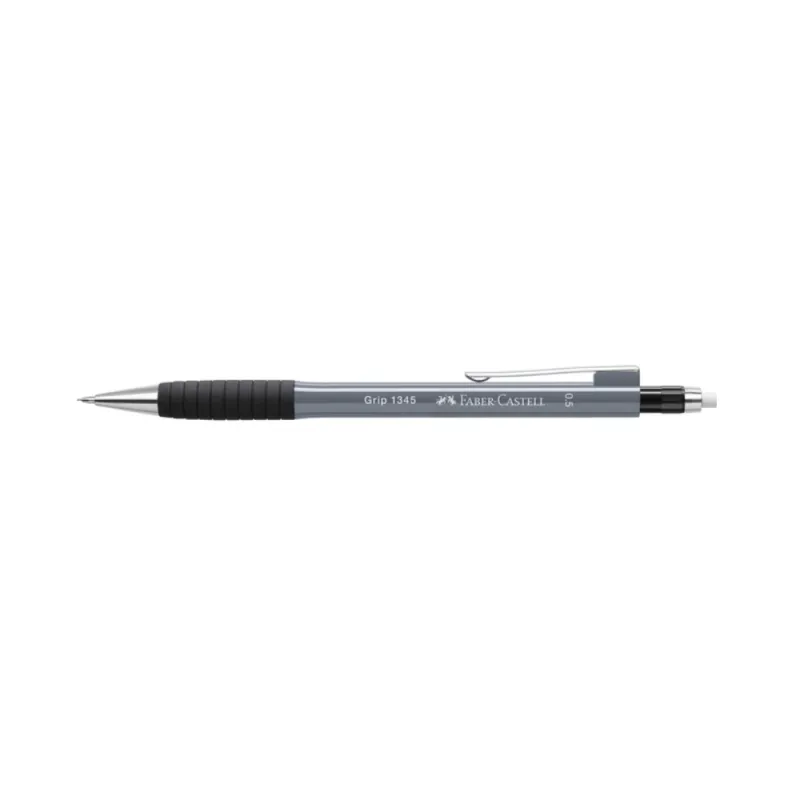 Faber Castell - Μηχανικό Μολύβι Grip1345 Με Γόμα, 0.5mm Stone Grey 134589