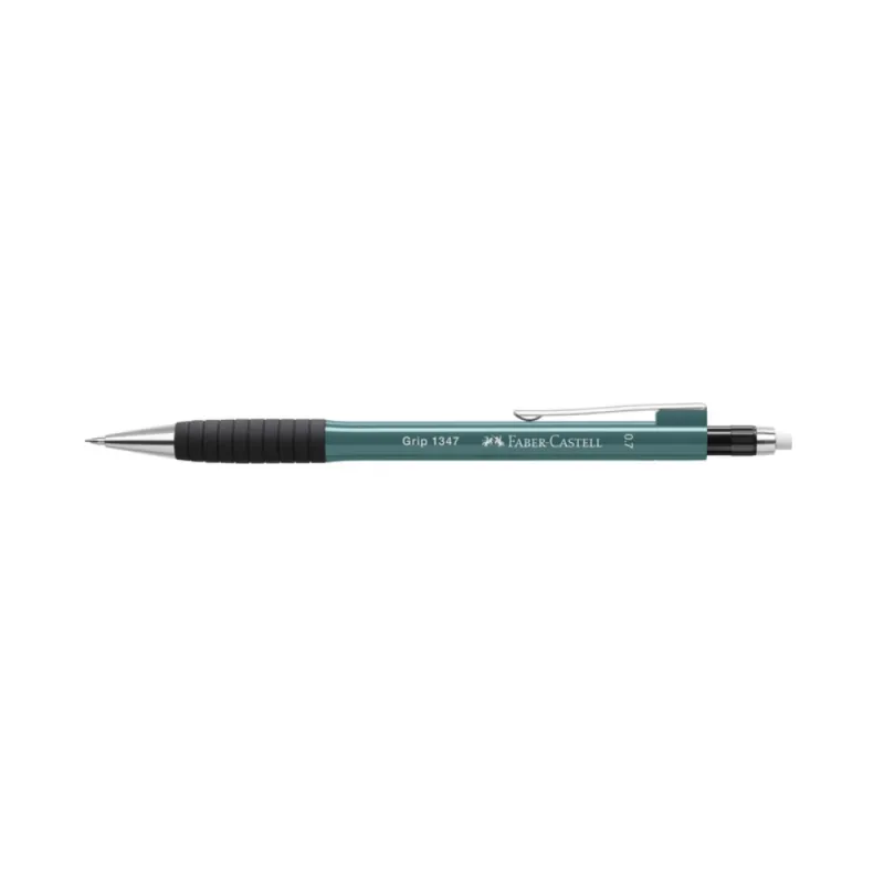Faber Castell - Μηχανικό Μολύβι Grip1347 Με Γόμα, 0.7mm Emerald 134760