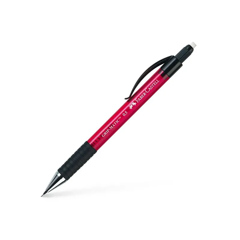 Faber Castell - Μηχανικό Μολύβι Gripmatic 0.5mm Με Γόμα Κόκκινο 137521