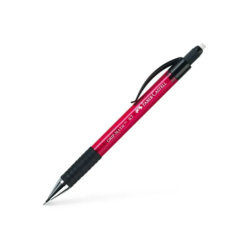 Faber Castell - Μηχανικό Μολύβι Gripmatic 0.7mm Με Γόμα Κόκκινο 137721