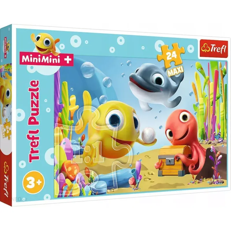 Trefl - Puzzle MiniMini, Happy Fish 24 Pcs 14341