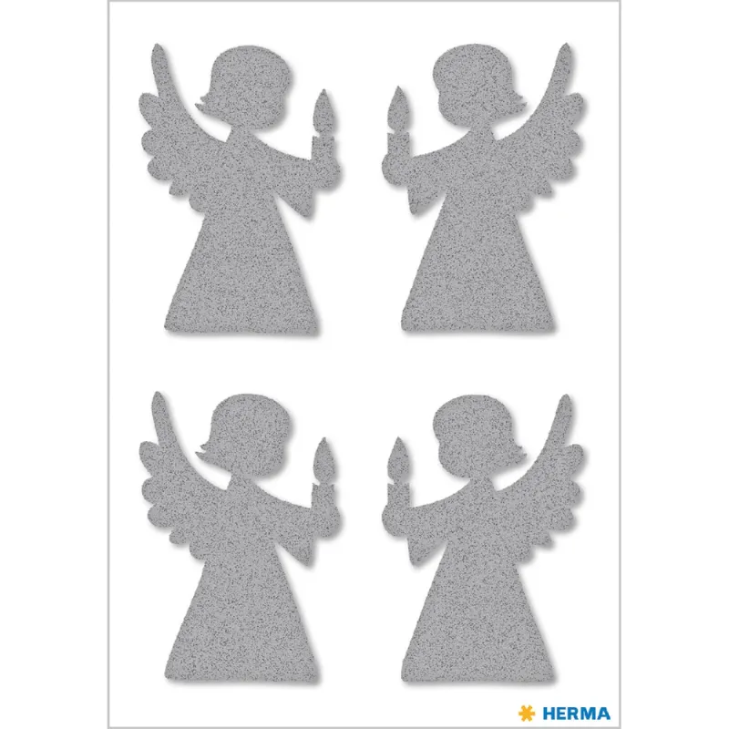 Herma - Αυτοκολλητάκια Felt, Silver Angels 15249